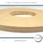 Preview: 1x Holzring Buche Multiplex Holzrad rund 15 mm Tischplatte Scheibe glattkantig